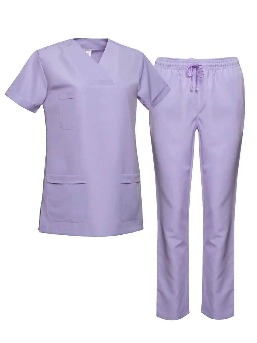 Ismont Funktionsbluse Damen OP-Anzug Scrubs Lila – ISMONT ISM 0037
