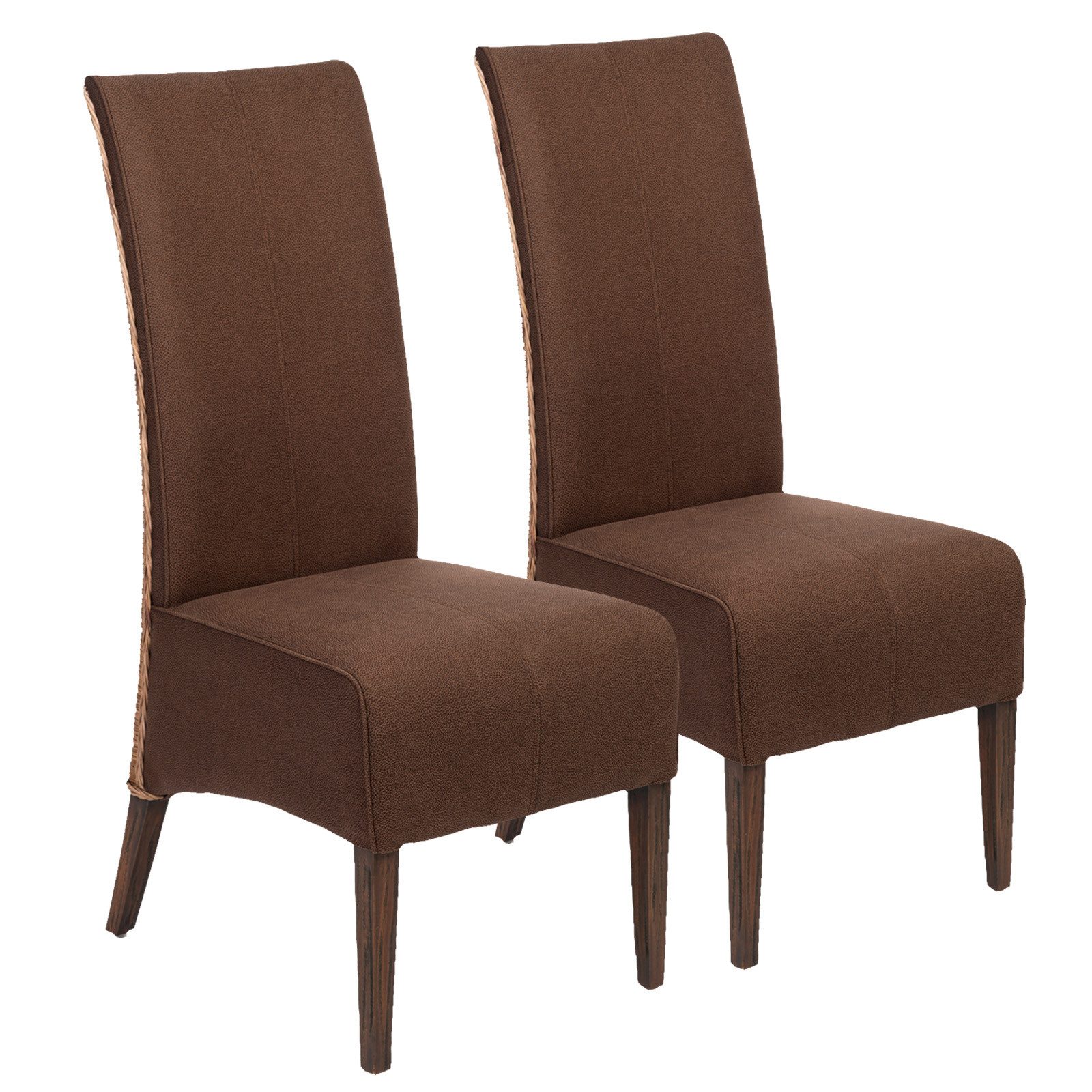 Amagohome Stuhl Rattanstühle Set 2 Stück Esszimmer Стільці Antonio Оббиті стільці braun