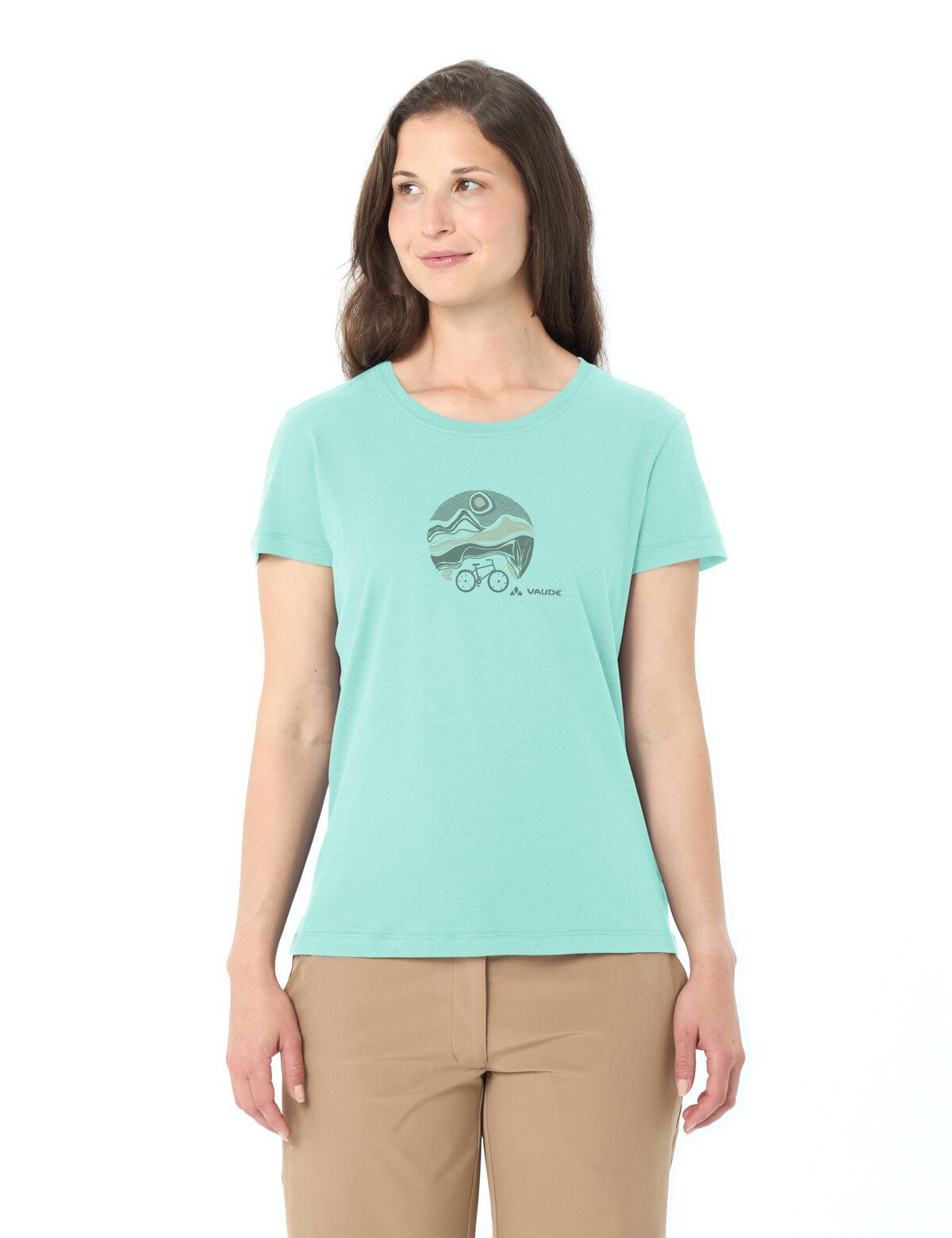 VAUDE Funktionsshirt WOMEN'S CYCLIST T-SHIRT V sportliche Passform, Kurzarm, für Radsport und Outdoor-Aktivitäten
