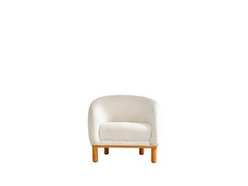 JVmoebel Wohnzimmer-Set Weiße Couchgarnitur Stilvoller Dreisitzer Einsitzer Polster Stoffsofas, (3-St., Wohnzimmer-Set 2tlg. 3-Sitzer + Sessel), Made in Europa