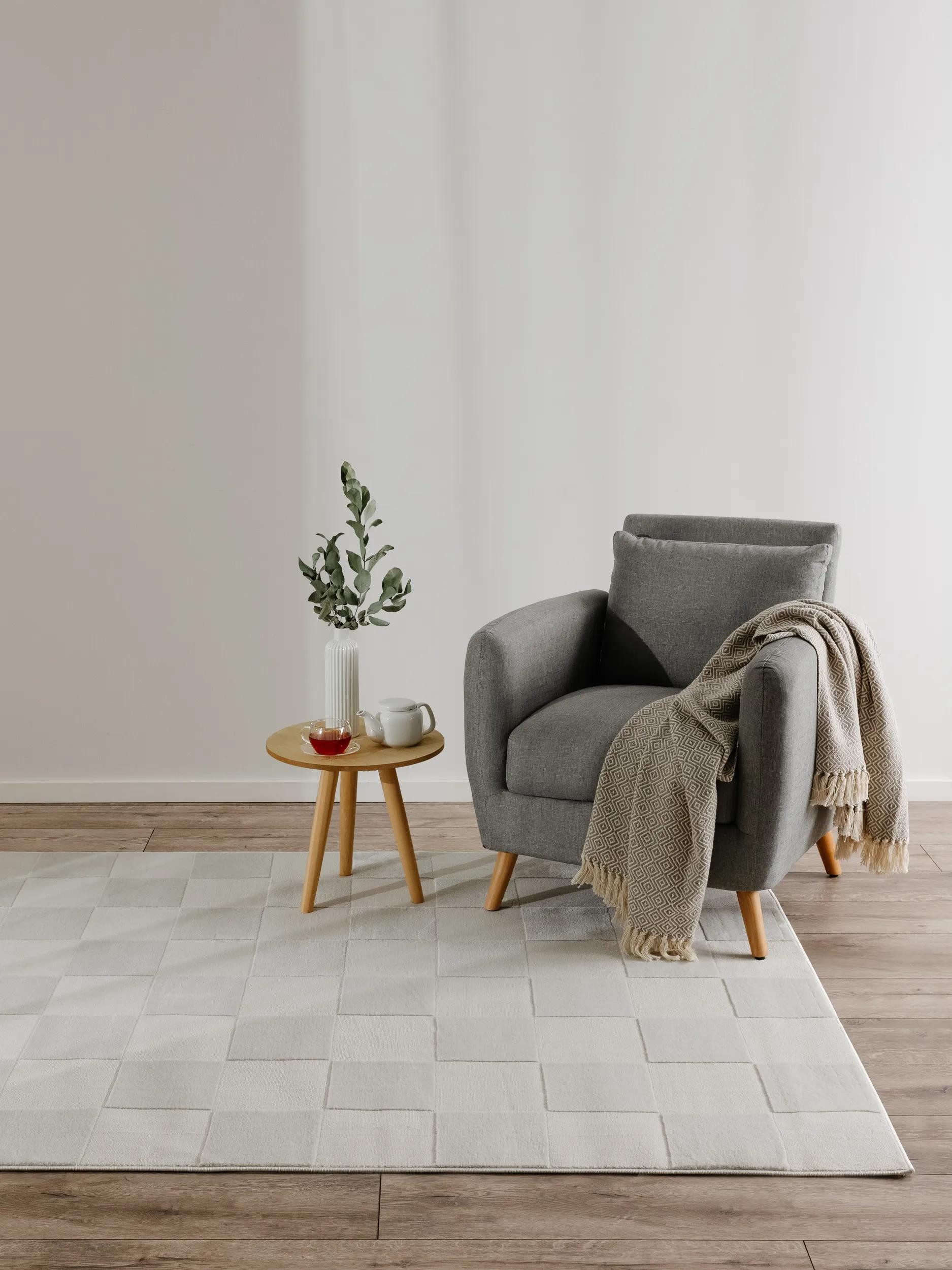 benuta Teppich Claire, rechteckig, Höhe: 6 mm, Teppich Wohnzimmer, Esszimmer, Schlafzimmer, Flur, Boho, Pflegeleicht