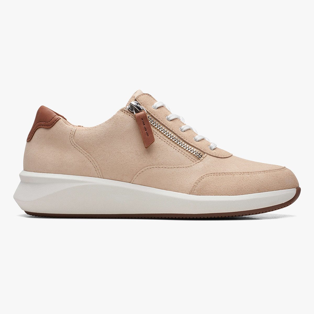 Clarks Un Rio Zip Light 26170212 4, Sneaker in Beige für Damen Sneaker