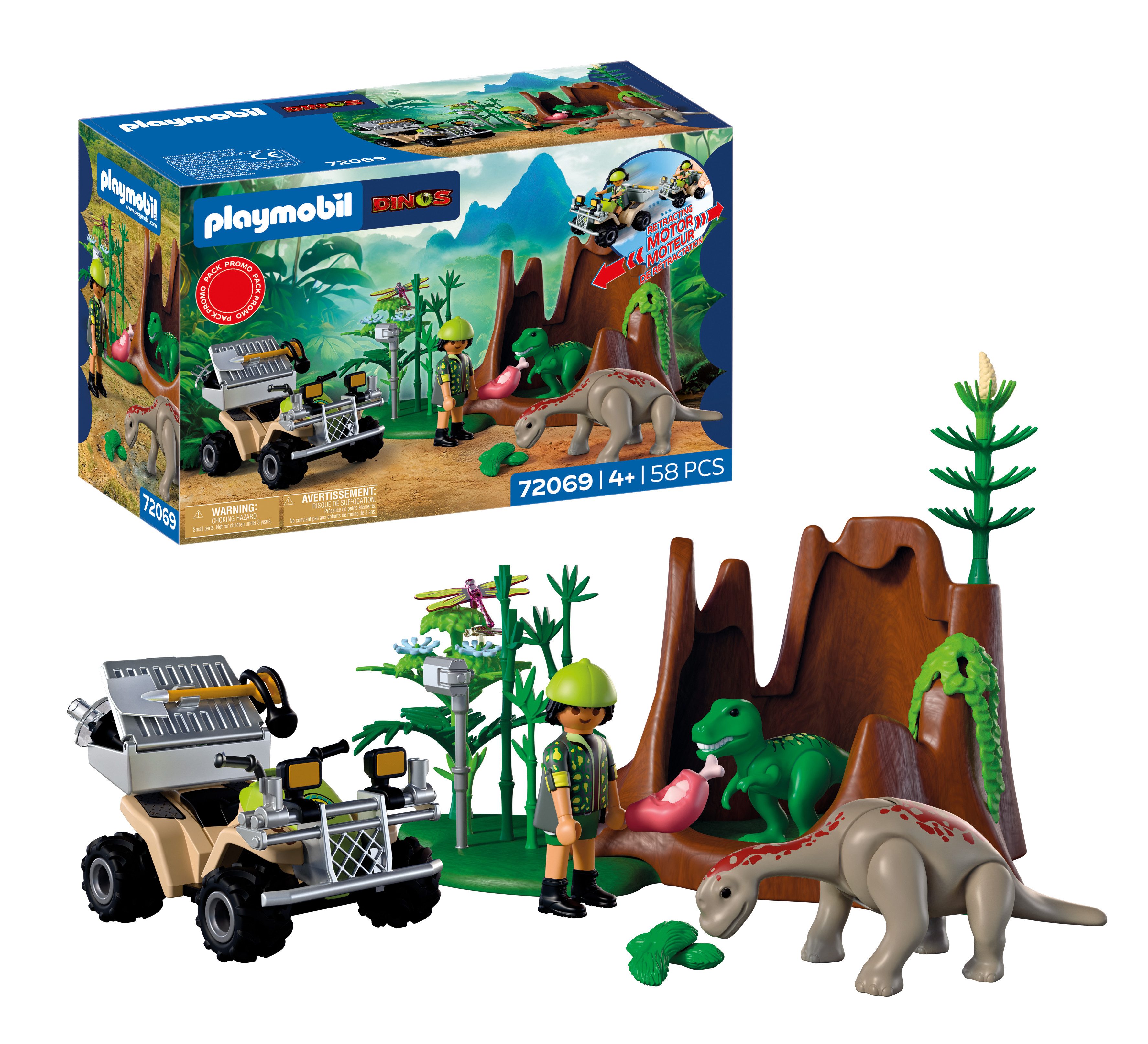 Playmobil® Dino-Versteck (72069), Dinos Konstruktions-Spielset, (58 St)