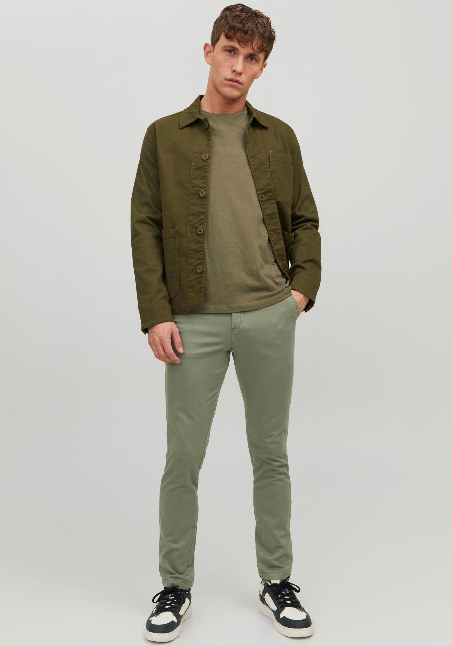 Jack & Jones Chinohose JJIMARCO mit Badge und hohem Tragekomfort unifarben, modisch, slim fit, Baumwollmischung – Bild 4 von 5