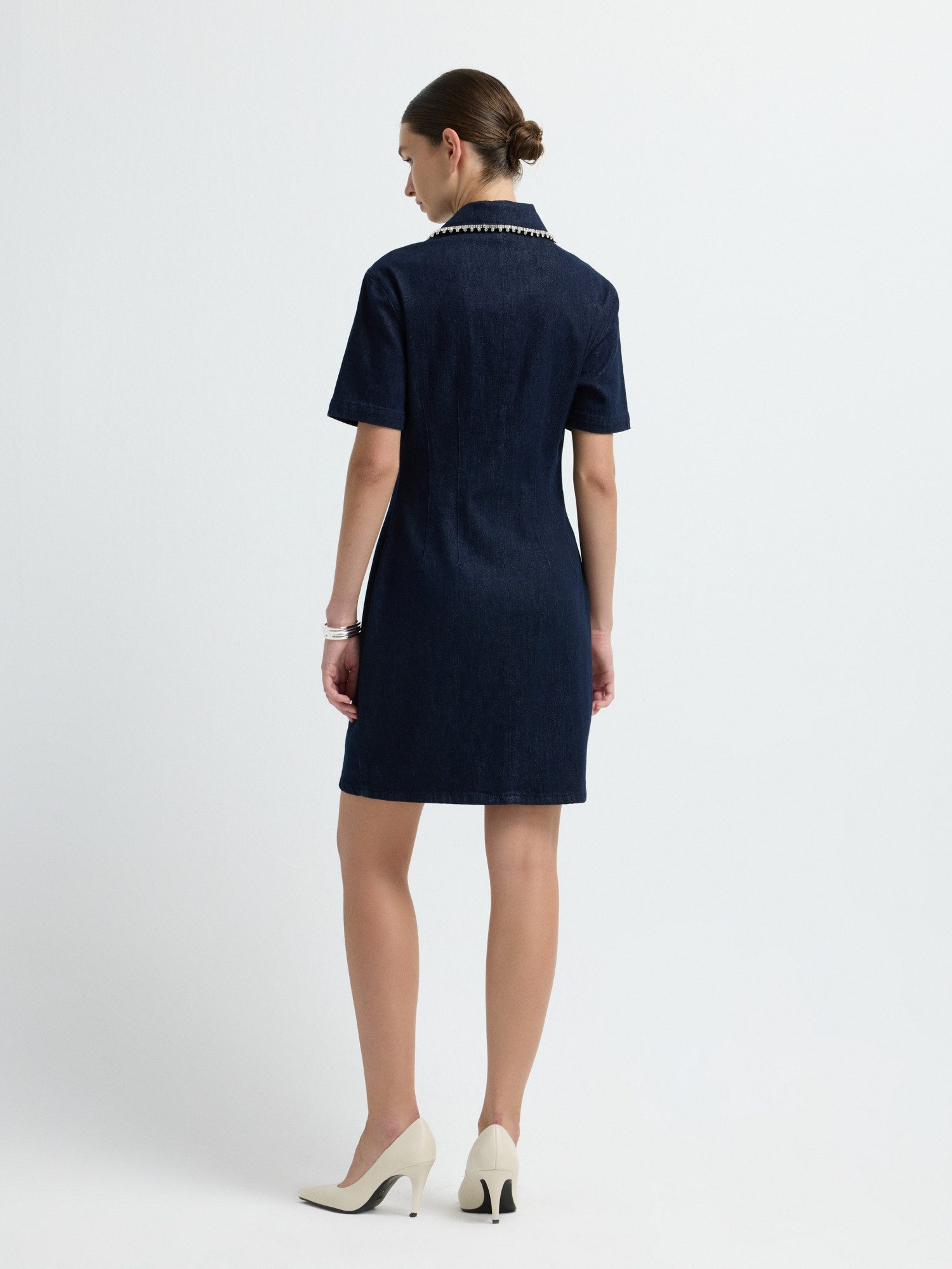 adL Jeanskleid Kurzärmeliges Jeans-Minikleid – Bild 3 von 5