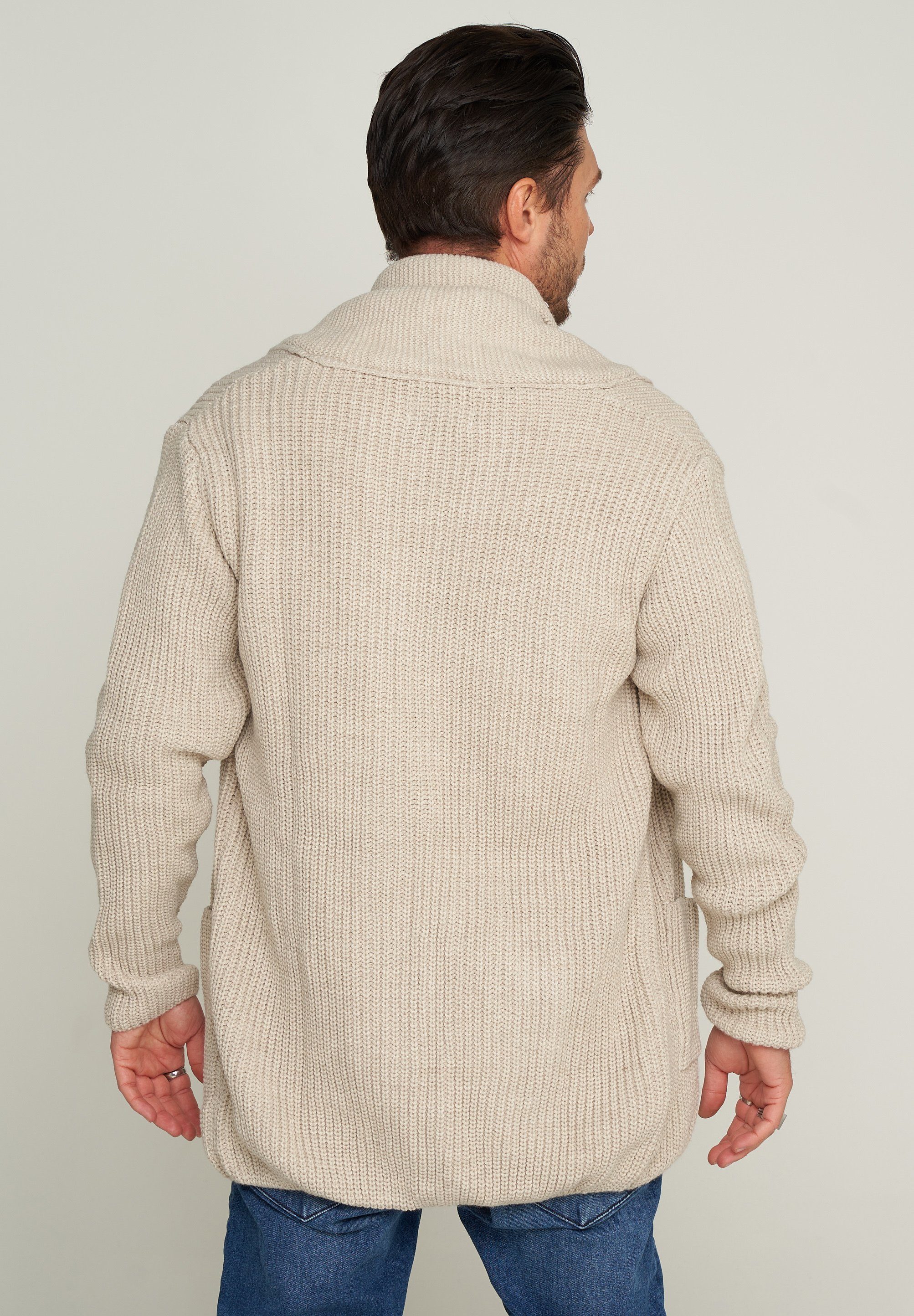 CRHORTEN CARISMA Cardigan Beige langer warmer Cardigan