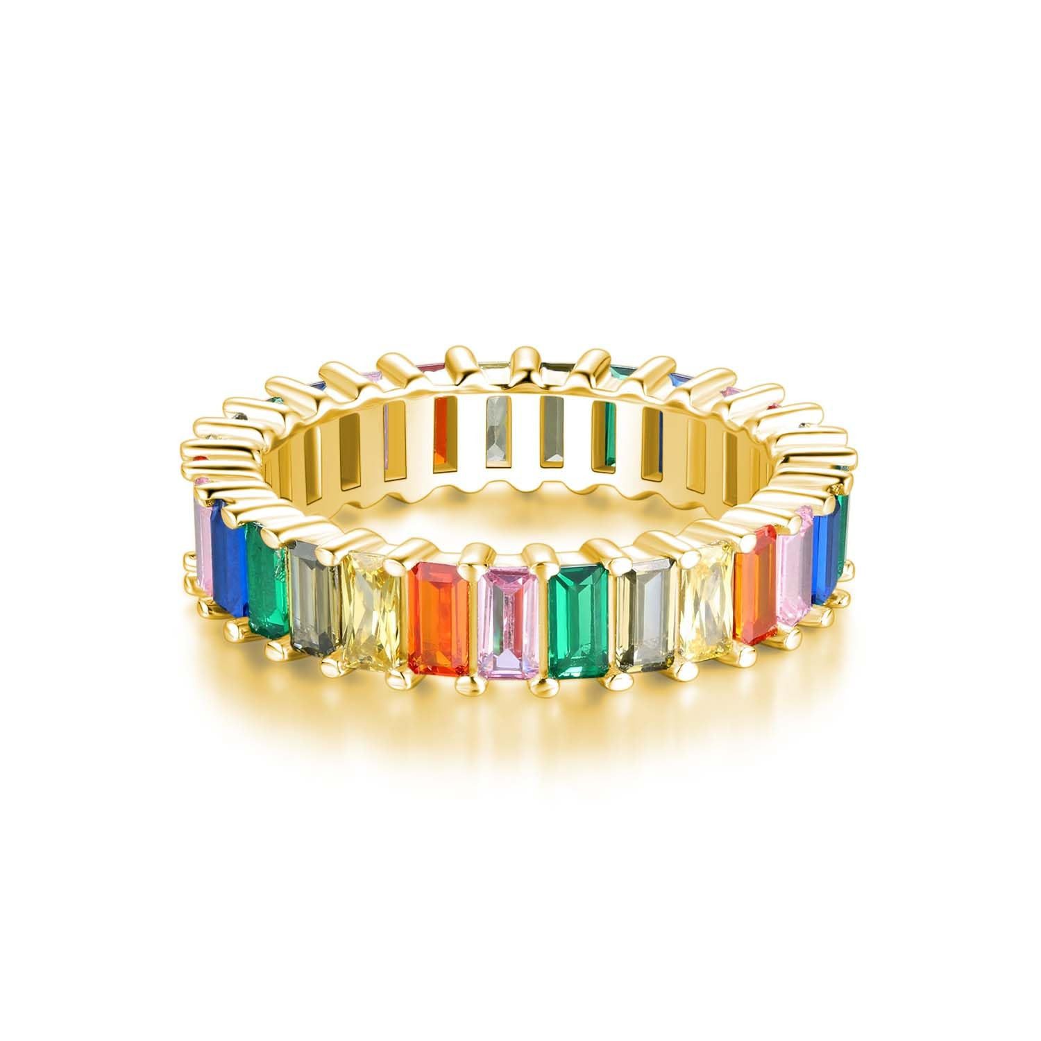 Lisandra Scott Silberring 18K Rainbow Baguette Ring 925 Sterling Silber mit günstig online kaufen