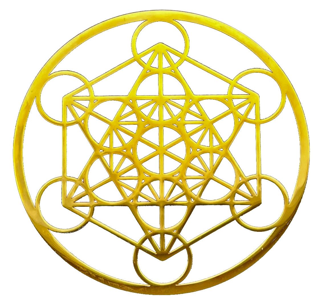 Saraswati Hängedekoration Metatron aus Edelstahl vergoldet 12cm