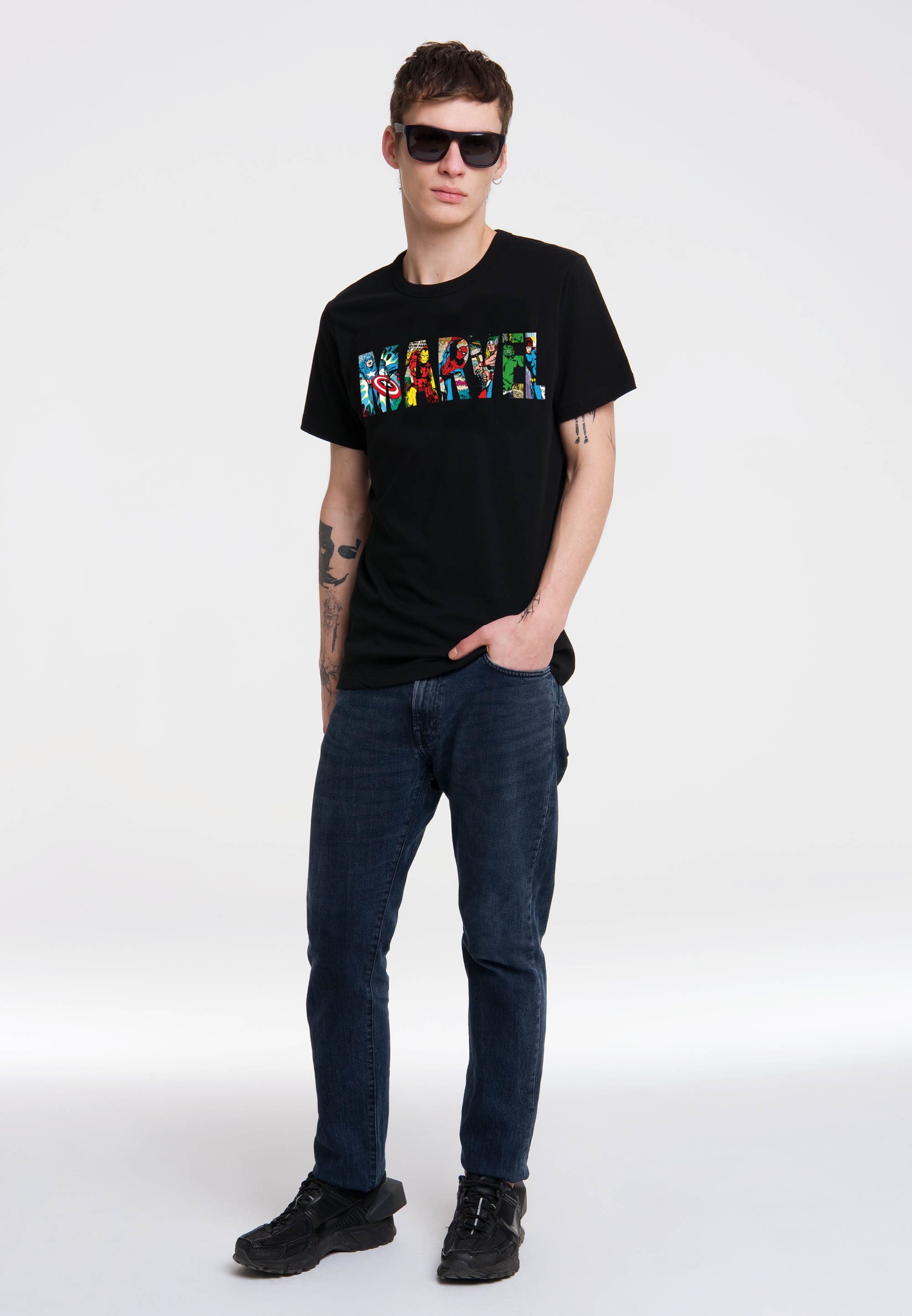 LOGOSHIRT T-Shirt Marvel Comic Colour Logo günstig online kaufen