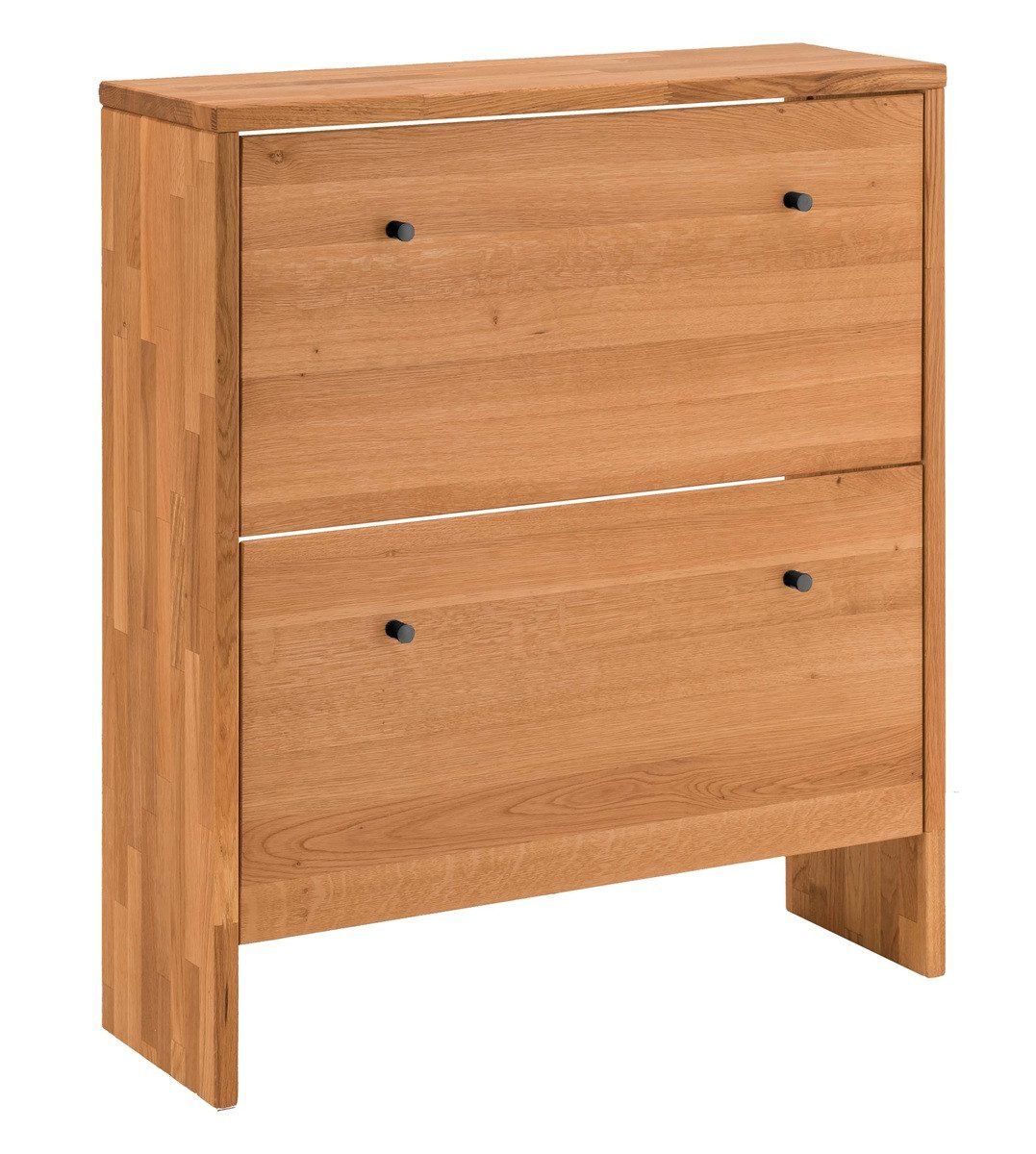 Main Möbel Schuhschrank Schuhschrank 2 Klappen 82x95cm 'Stockholm' Wildeiche massiv