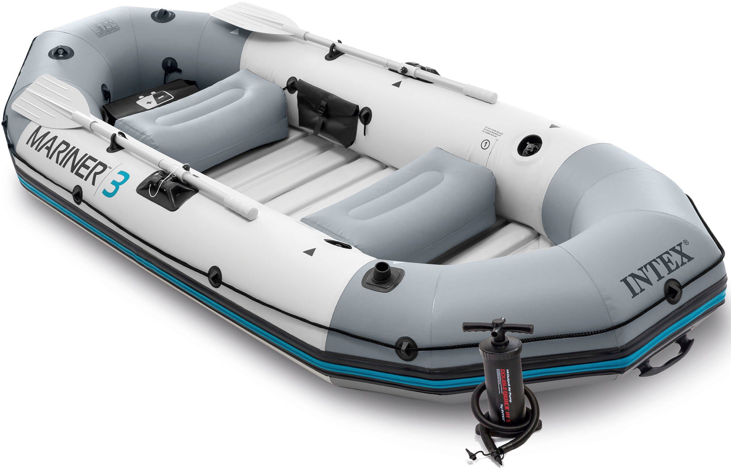 Intex Schlauchboot Mariner 3, (Set, -, mit 2 Paddeln und Luftpumpe)