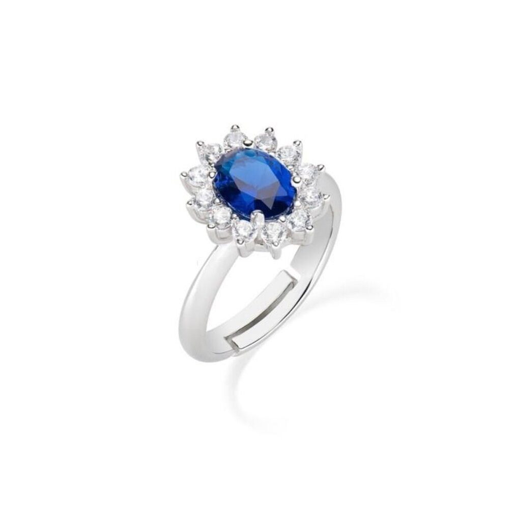 Amen Fingerring Schöner Silberring mit Zirkonia Lady ANLDGBBBL - Kreislauf: 58 mm
