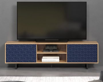 trendteam Lowboard Sentra (TV-Board in Artisan Eiche mit grün oder blau, Breite 184 cm), Soft-Close