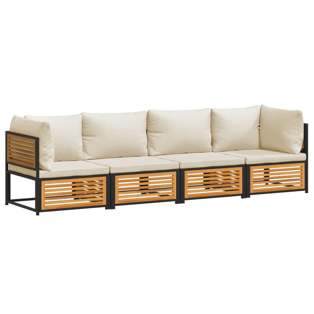 vidaXL Gartenlounge-Set 4-tlg. Garten-Sofagarnitur mit Kissen günstig online kaufen