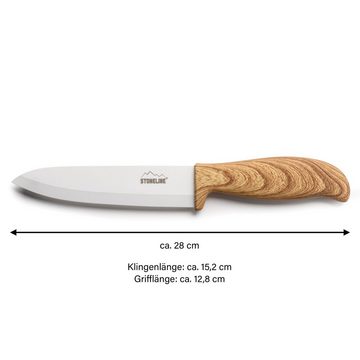 STONELINE Kochmesser, mit Klingenschutz, Holzoptik-Griff, Designed in Germany