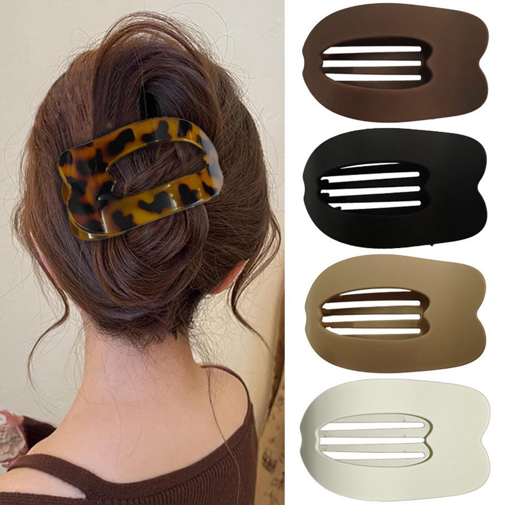 Coonoor Haarspange 4 Stück Flache Haarklammern,Matte Flat Claw Clip, für Dünnes Haar und Dickes Haar