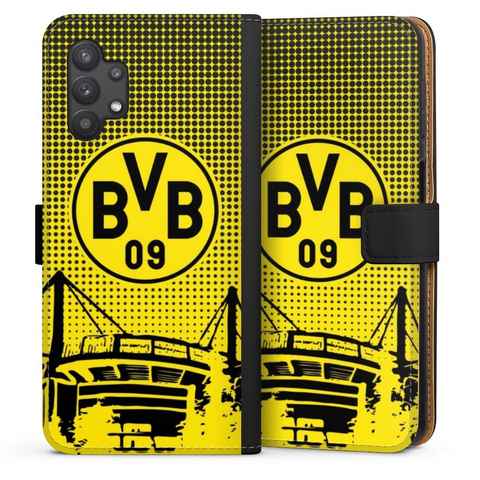 DeinDesign Handyhülle Stadion BVB Borussia Dortmund BVB Dots, Samsung Galaxy A32 5G Hülle Handy Flip Case Wallet Cover