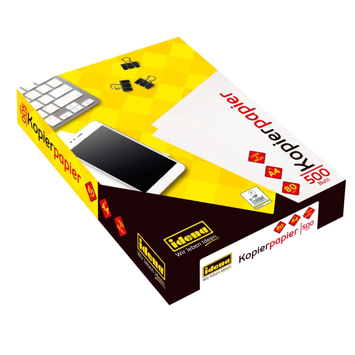 Idena Kopierpapier Idena Kopierpapier A4 80g weiß 500 Blatt