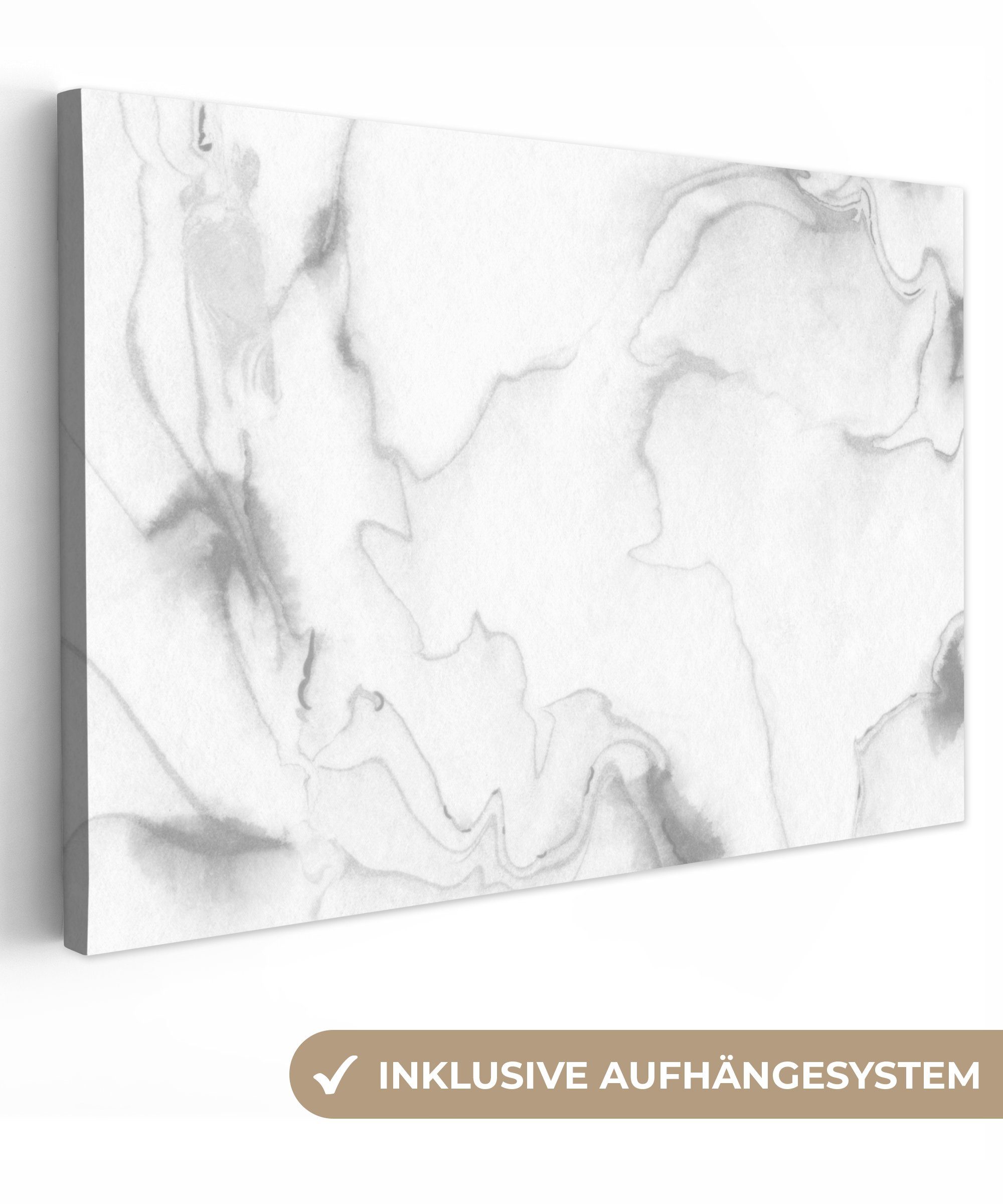 OneMillionCanvasses® Leinwandbild Marmor - Grau - günstig online kaufen