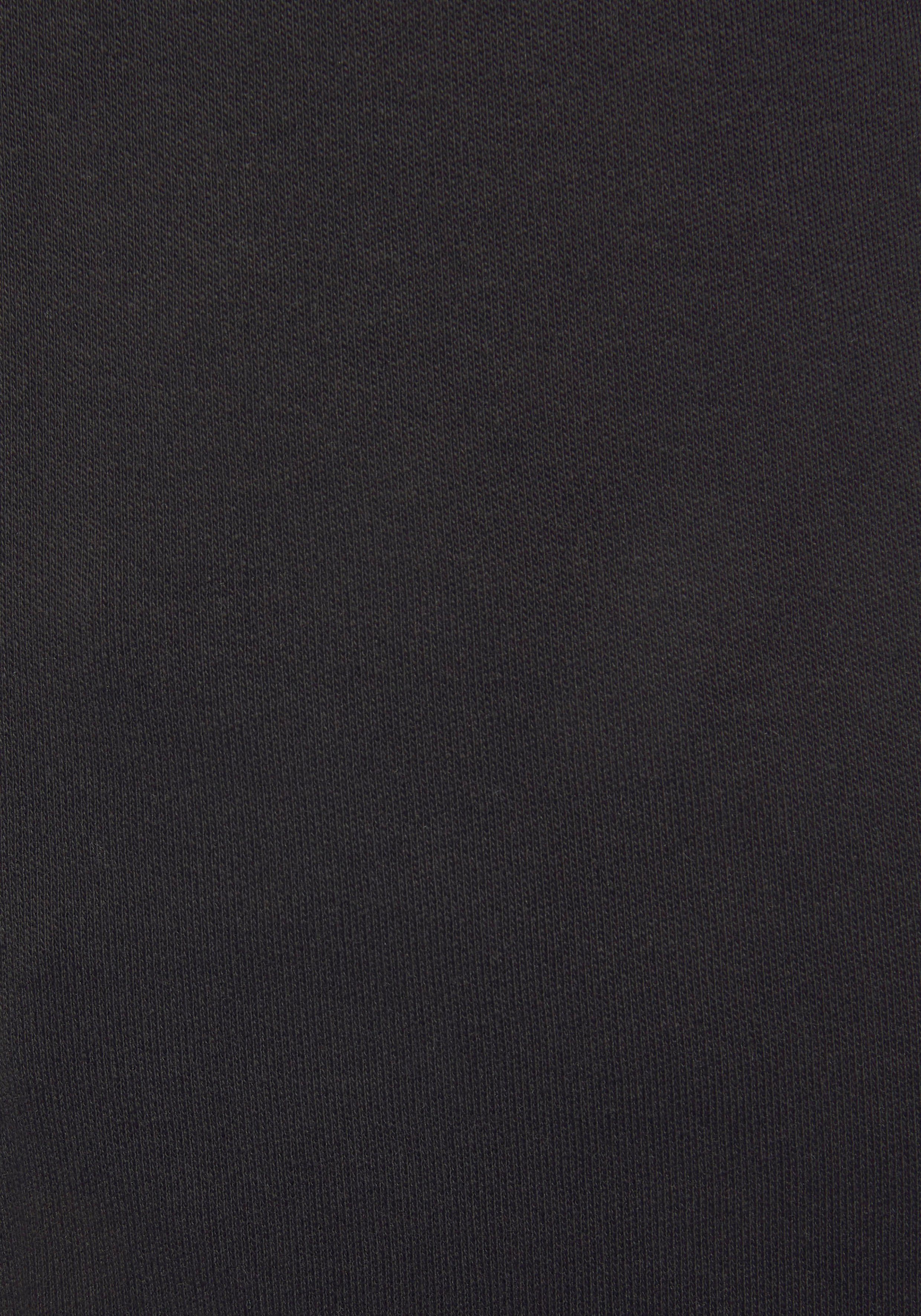 an Tape Logo den Trainingsjacke mit LASCANA Ärmeln ACTIVE schwarz