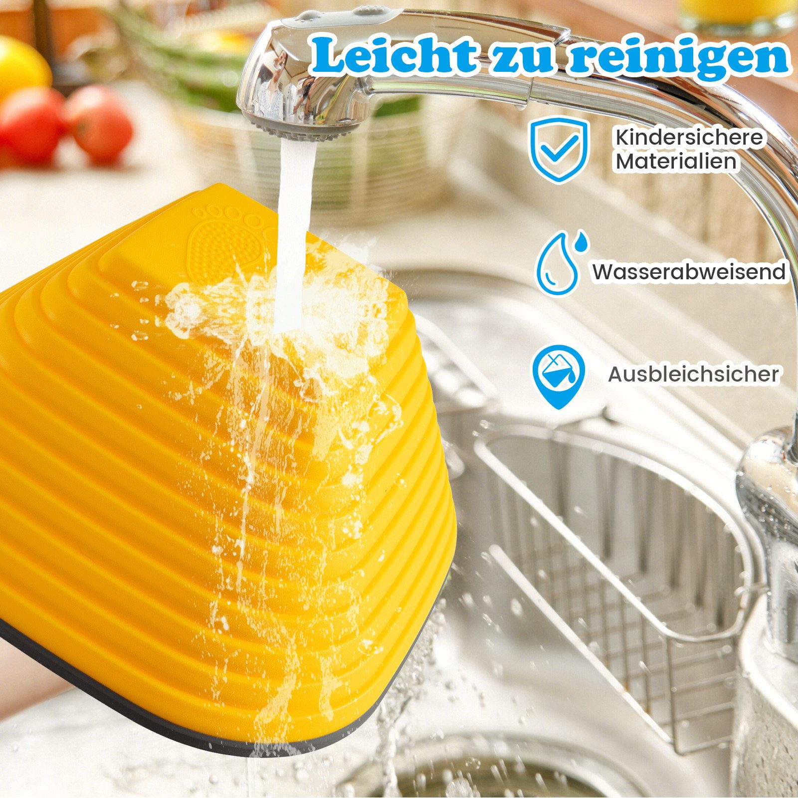 COSTWAY Stapelspielzeug, (6-tlg), rutschfestees Trittsteine-Set, ab 1 Jahr