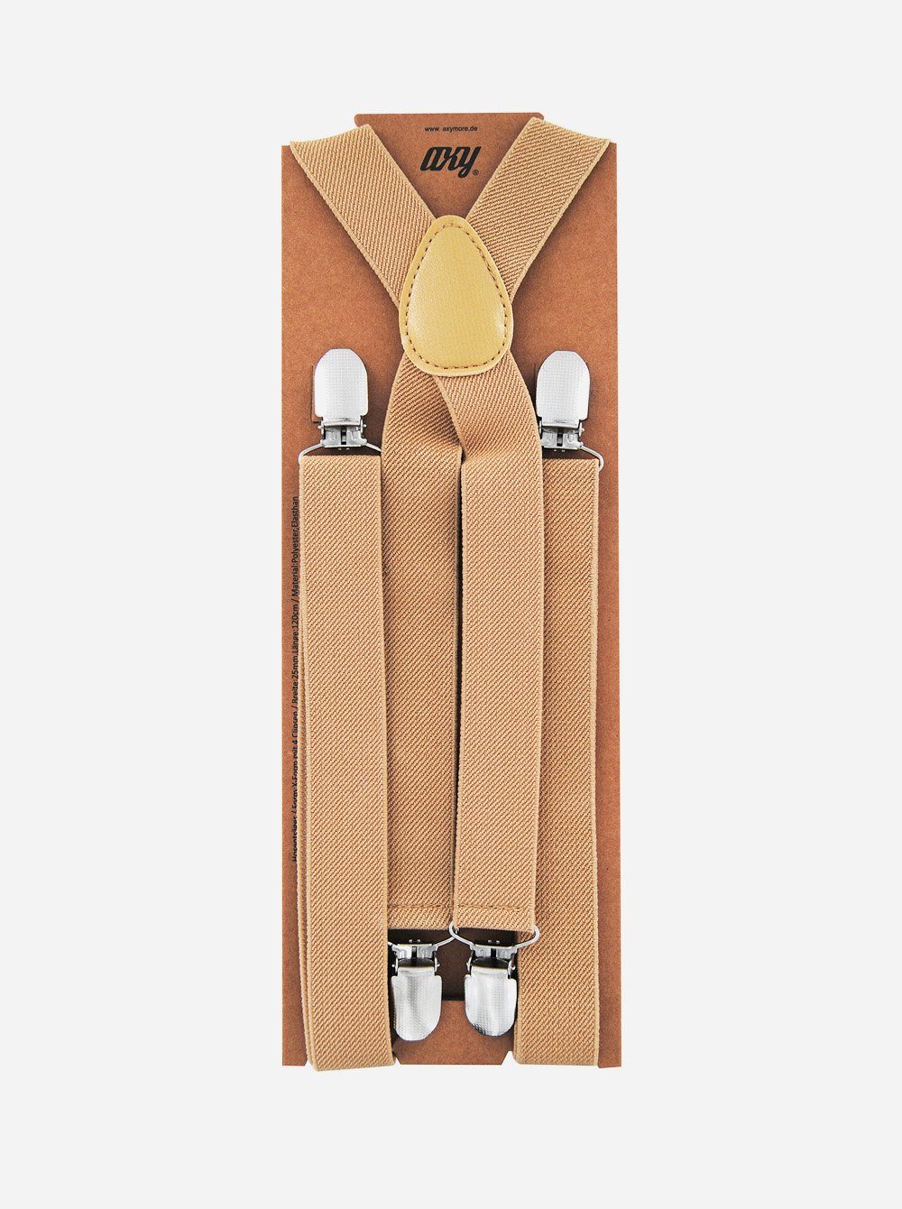 axy Hosenträger Herren Hosenträger 4 Stabile Clips X-Form 2,5cm Breit verstellbar und elastisch 120cm Lang – Bild 3 von 5
