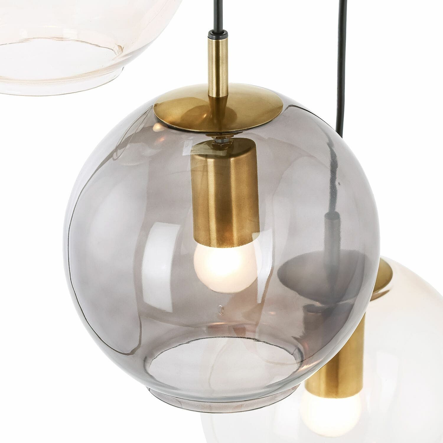 Mirabeau Hängeleuchten Hängelampe Brontille braun/antikmessing