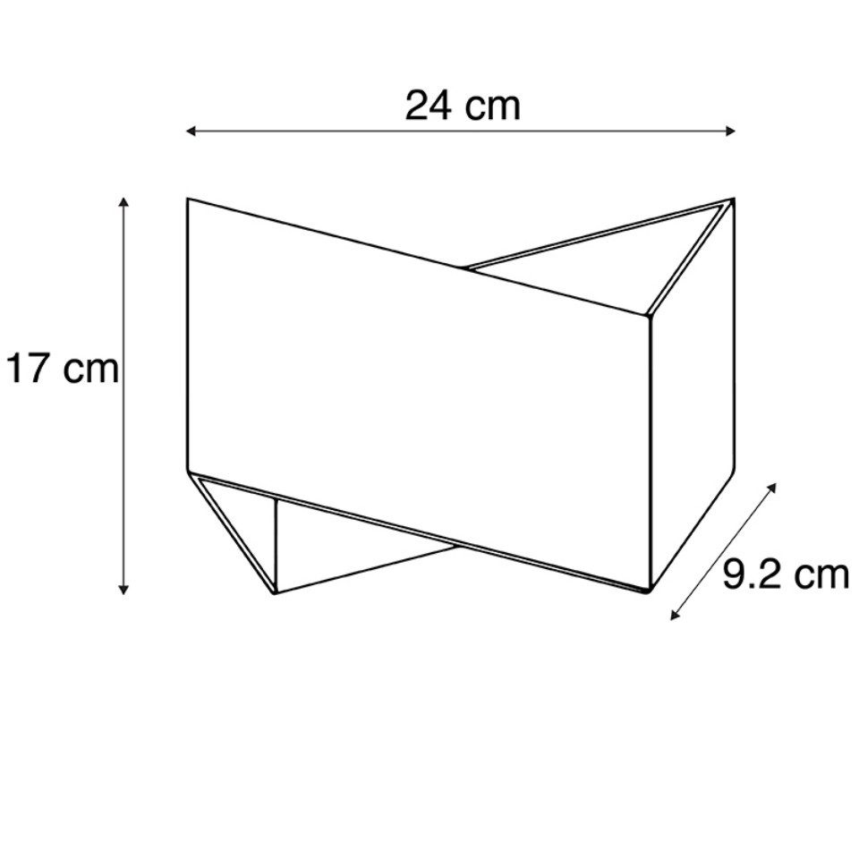 Qazqa Wandleuchte Fold, ohne Leuchtmittel, Kaltweiß, QAZQA Wand­leuchte, g9, Weiß, Aluminium, Design