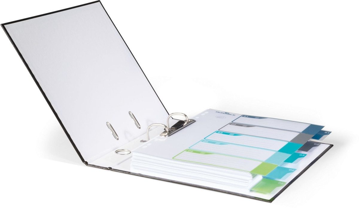 DURABLE Aktenordner Ordnerregister PP 1-5 farbige Taben beschriftbar A4+ hoch 245x305mm