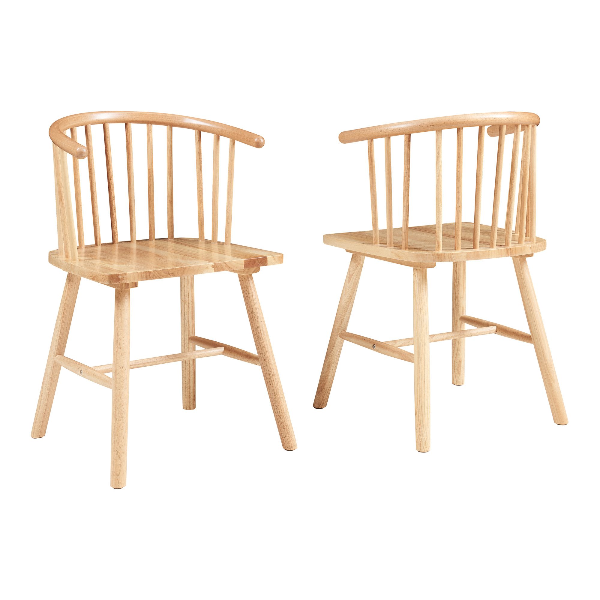 en.casa Esszimmerstuhl, »Stami« 79 x 53 x 48 cm Holz Natur günstig online kaufen