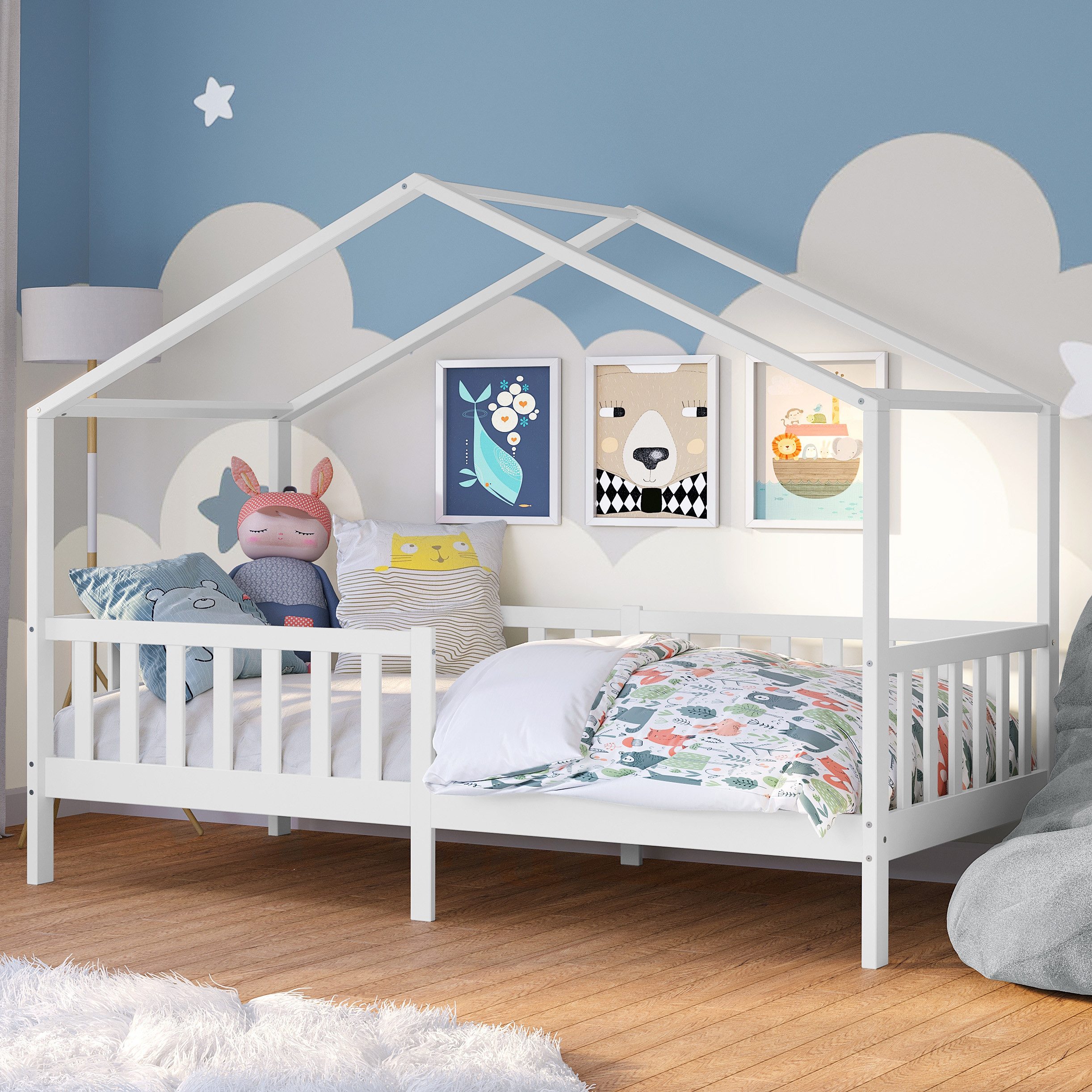 Bellabino Hausbett Bia (weiß, 90x200 cm, günstig online kaufen