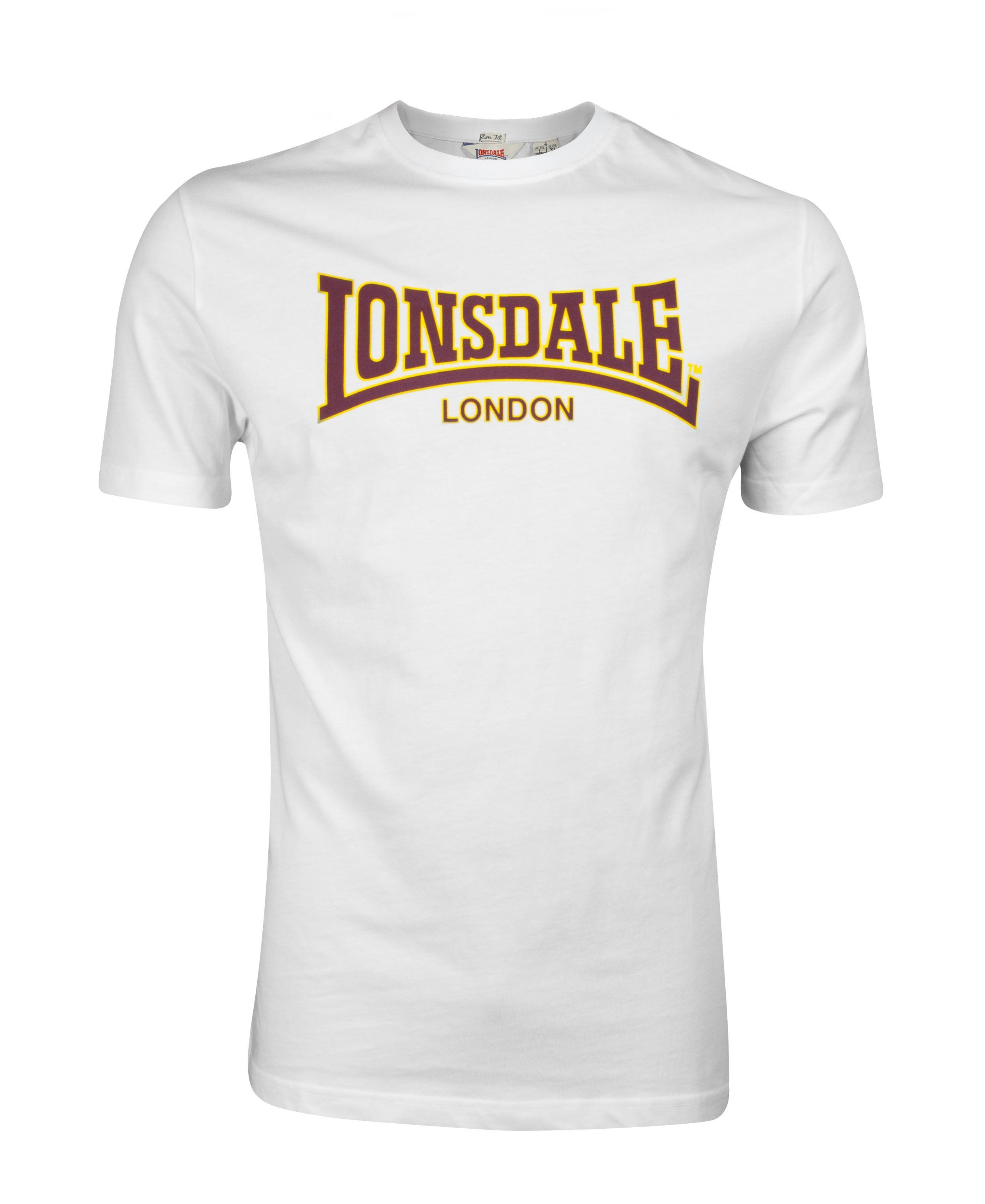 Lonsdale T-Shirt T-Shirt Lonsdale weiß Slim Men Classic Fit (1-tlg)