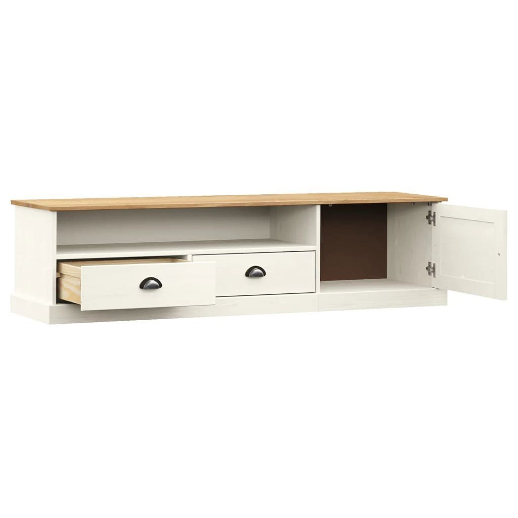 Weiß cm Kiefer furnicato TV-Schrank Massivholz VIGO 156x40x40