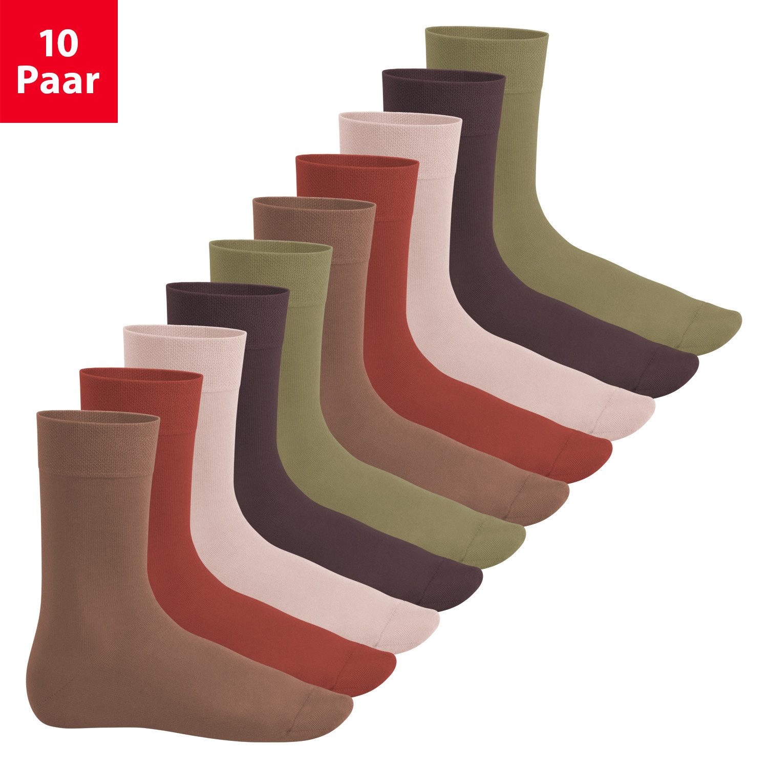 Basicsocken EVERYDAY! 10 PAAR Damen Herren Socken mit Baumwolle Basic Socken