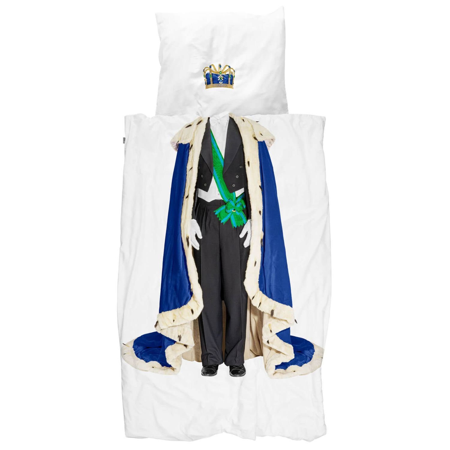 Snurk Kinderbettwäsche King König, Perkal, 2 teilig, Prinz, Kostüm, Kaiser, Mantel
