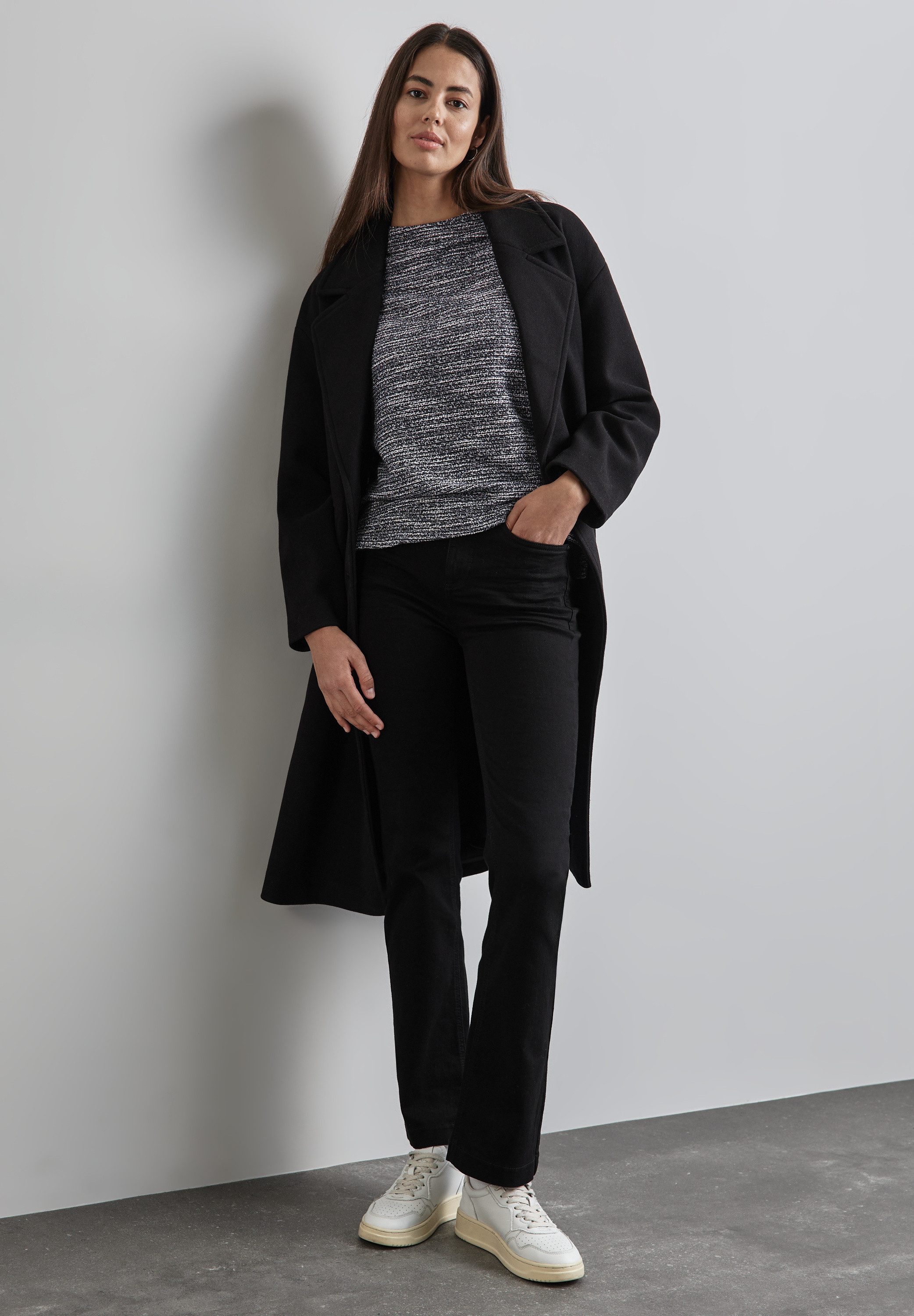 STREET ONE 3/4-Arm-Shirt mit Bouclé Struktur