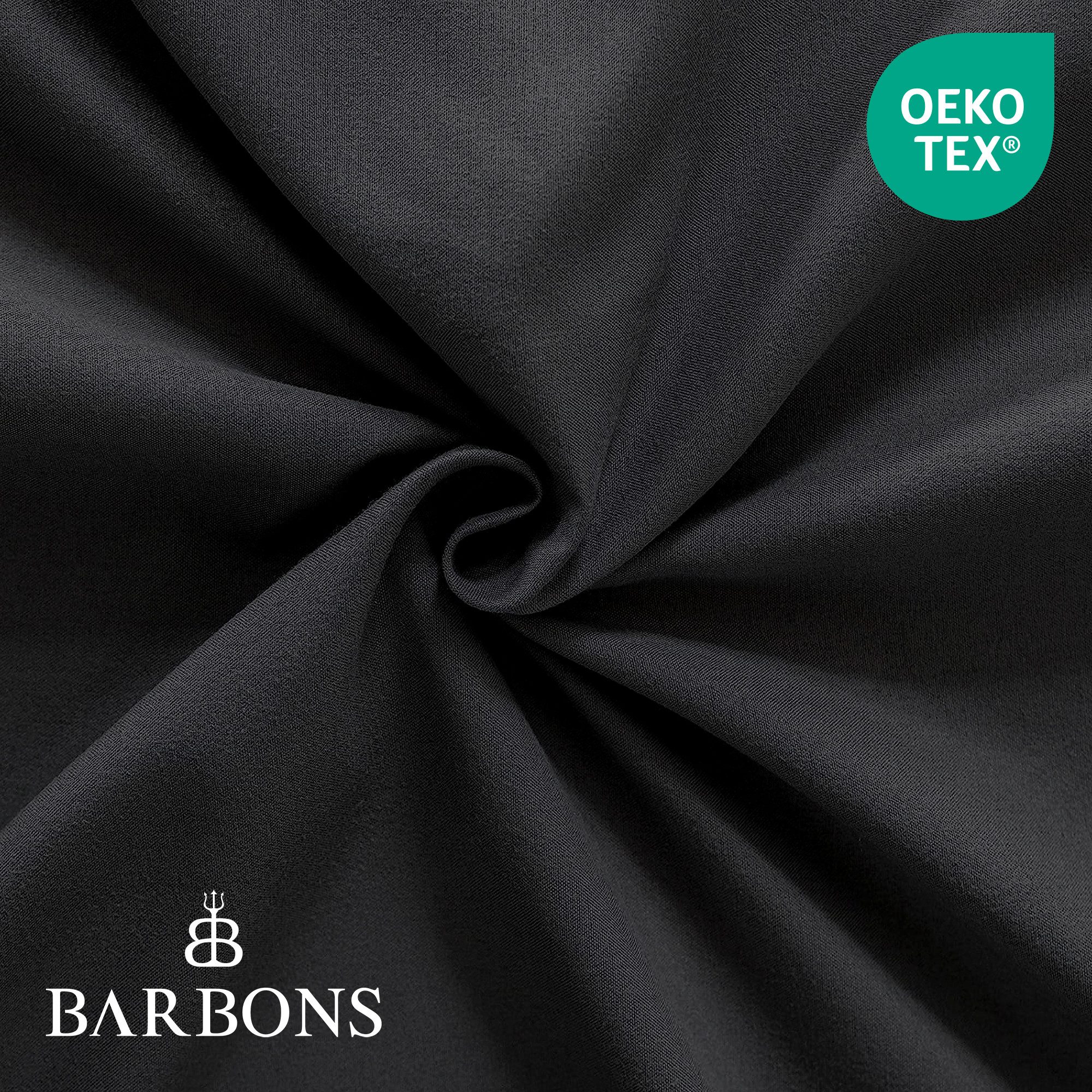 BARBONS Spannbettlaken Jersey 2er Bettlaken, 145 g/m² Spannbetttuch, bis zu 25cm Höhe, Topper, 100% Baumwolle, Gummizug: rundum, (2 Stück), Rundgummi, Atmungsak – Bild 5 von 5
