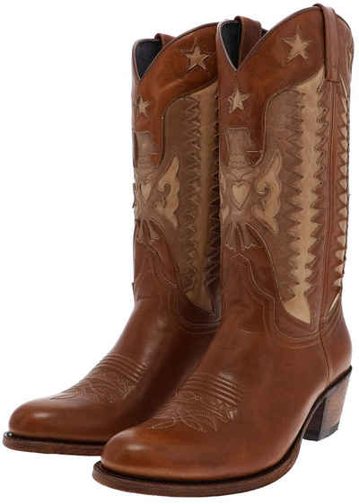 Sendra Boots DEBORA 14144 Braun Cowboystiefel Damen Lederstiefel