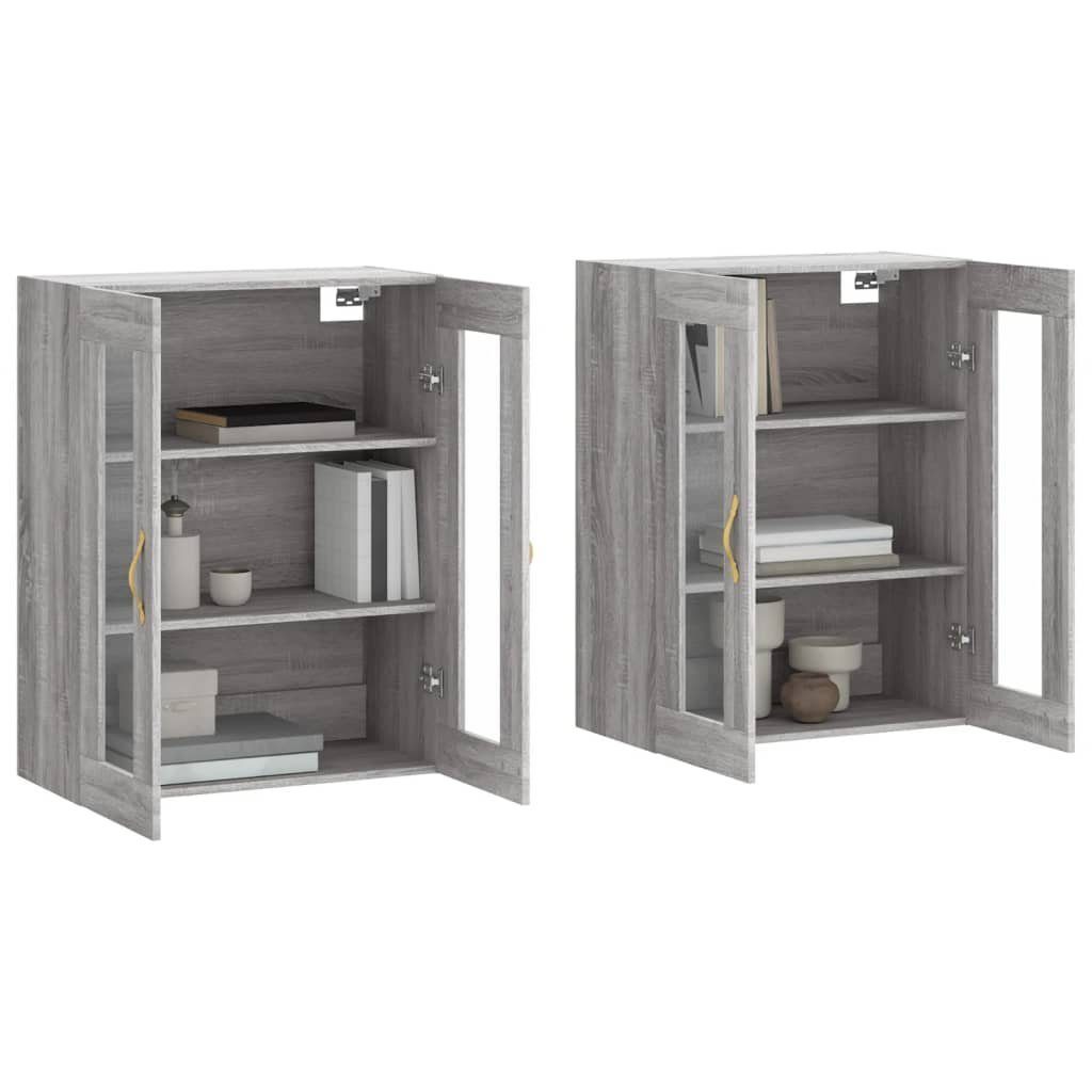 vidaXL Sideboard Wandschränke 2 Stk. Grau günstig online kaufen