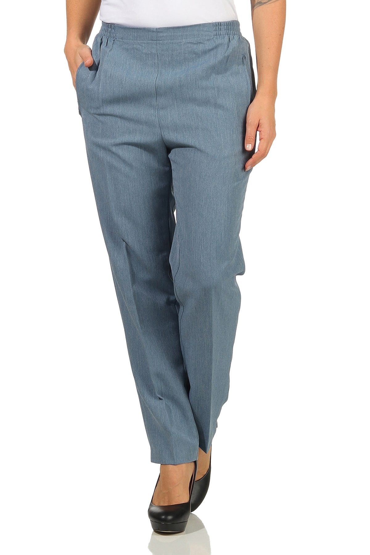 Aurela Damenmode Schlupfhose Stoffhose Damen Anzug- oder Business Hose Kurz günstig online kaufen