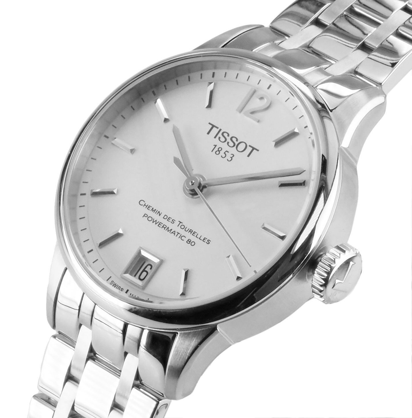 Tissot Automatikuhr Damen Uhr 33 mm Ø T0992071103700 Chemin des Tourelles Powermatic 80, Saphirglas, Glasboden 80 Std Gangreserve