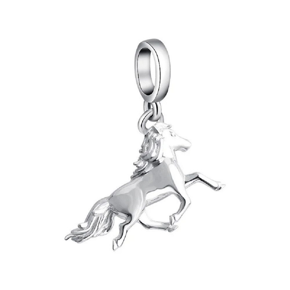 PANDACHARMS Bead Pferd aus Silber Charm Anhänger für Charm Armband, 925er Silber