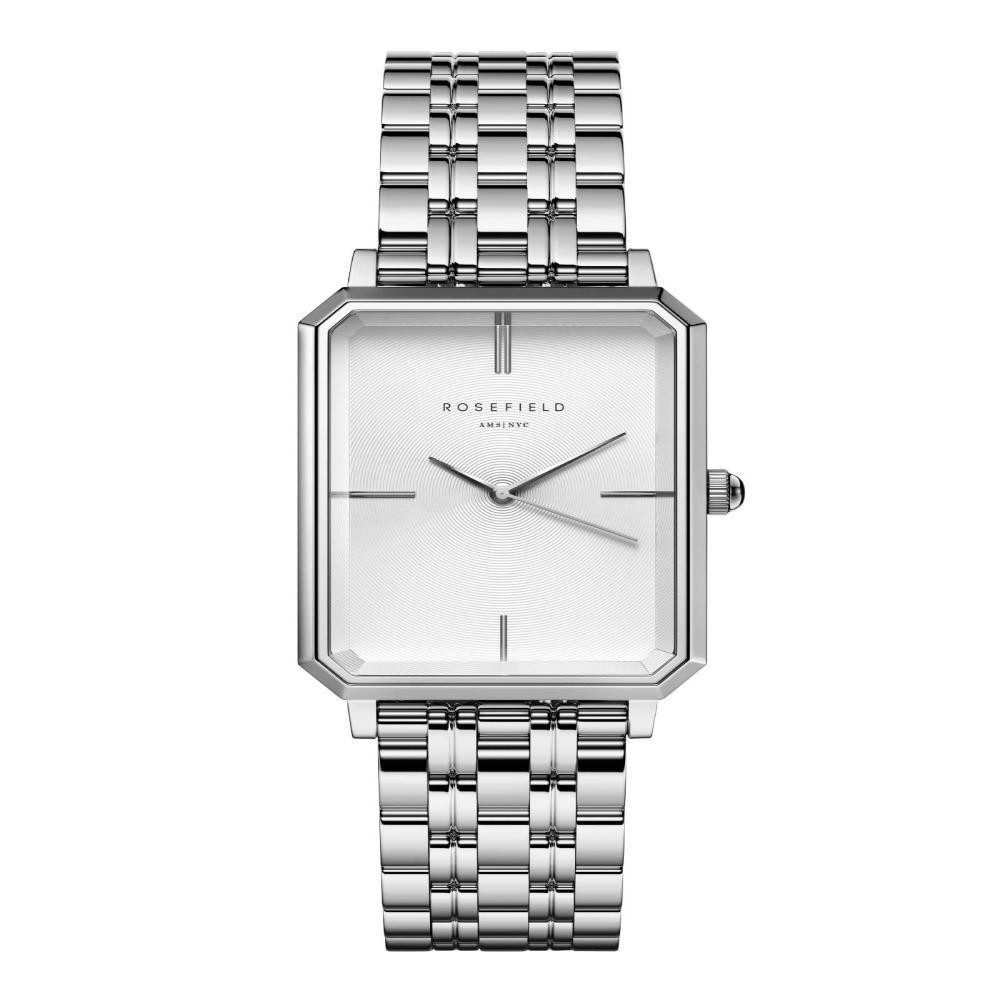 Quarzuhr ROSEFIELD Damenuhr Octagon Silber eckig OCWSS-O41