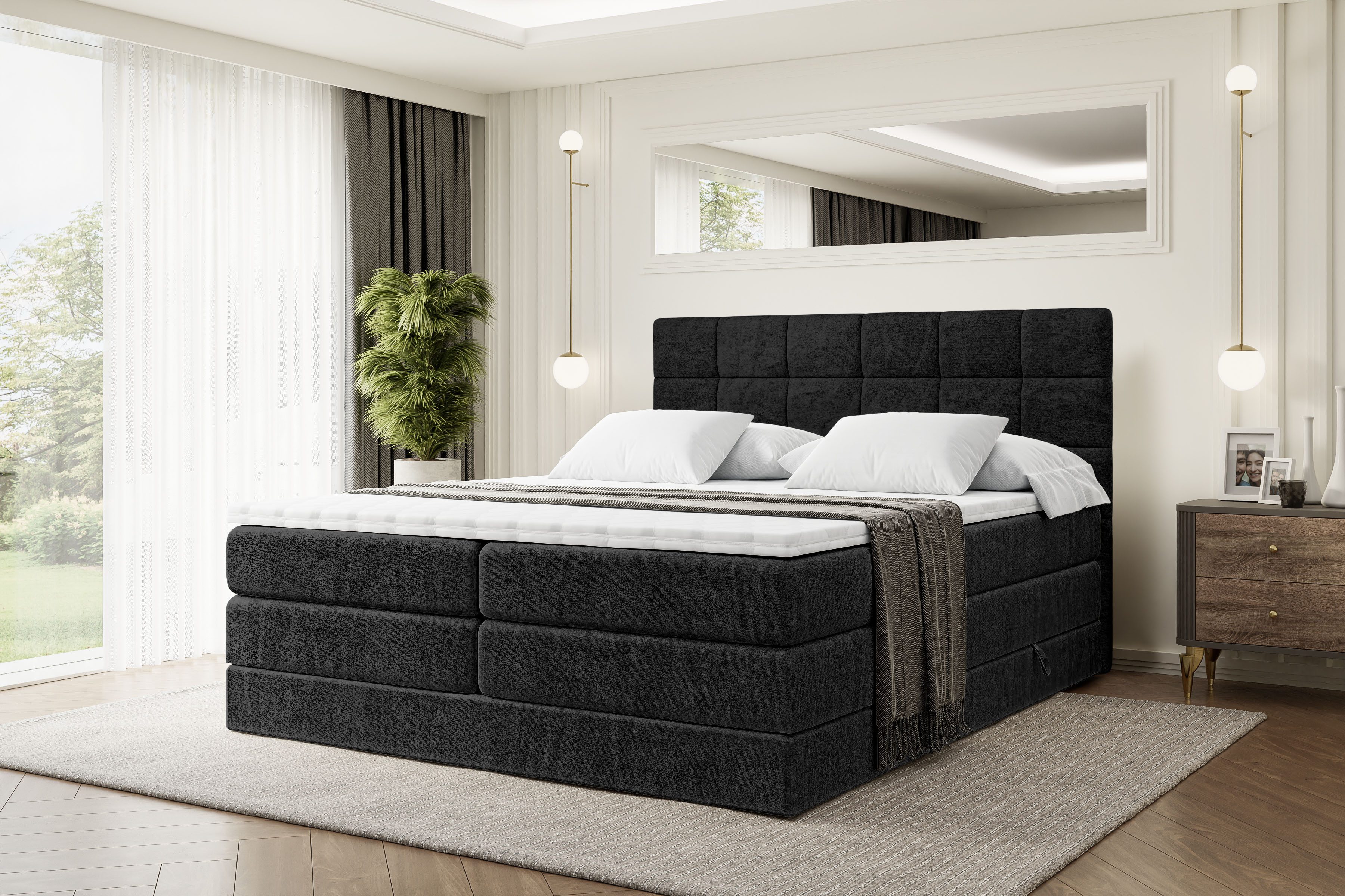 ALTDECOR Boxspringbett BRUGO KING (mit Matratze günstig online kaufen