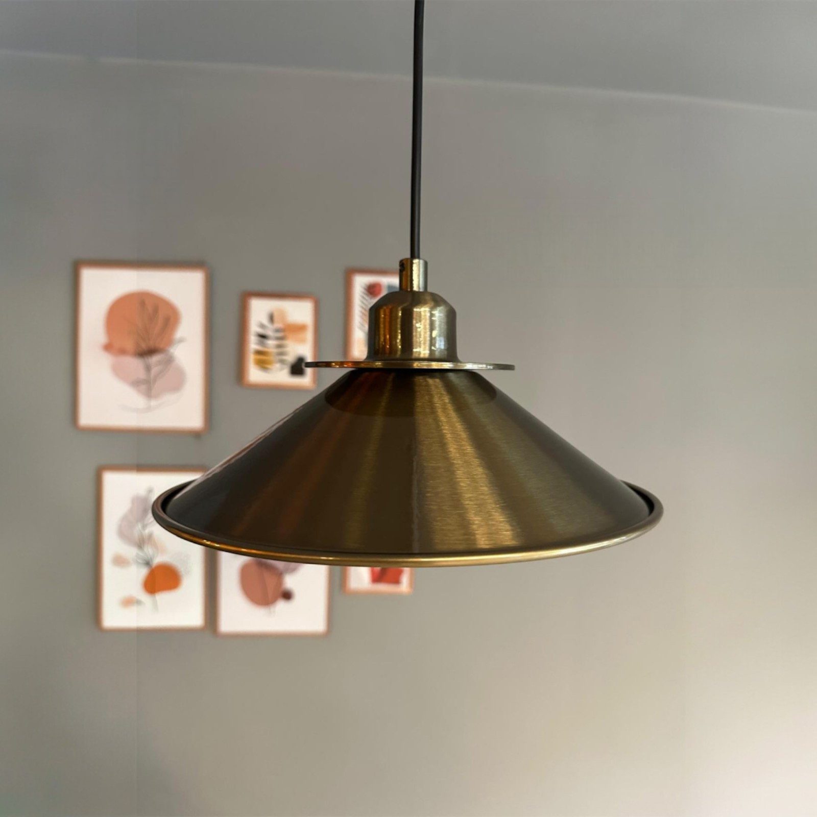 Bamyum Pendelleuchte Nantes Metall Ø24 cm, E27, Vintage Pendelleuchte, ohne Leuchtmittel – Bild 5 von 5
