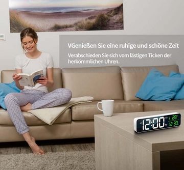 JOEAIS Wecker Digital Wecker Alarm Digital Clock uhren & Wecker Nachttisch uhr LED Bildschirm Datums Temperaturanzeige12/24 Stunden Schlummerfunktion