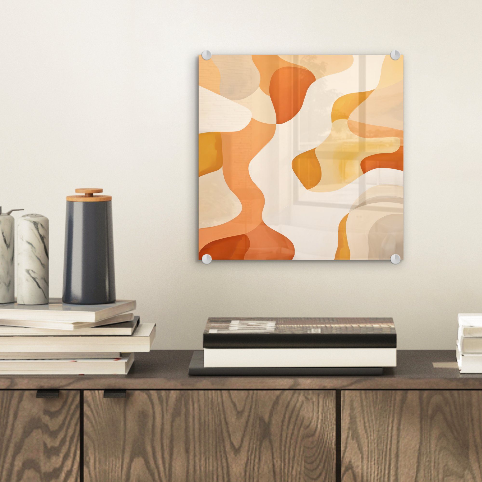 MuchoWow Acrylglasbild Orange - Abstrakt - günstig online kaufen