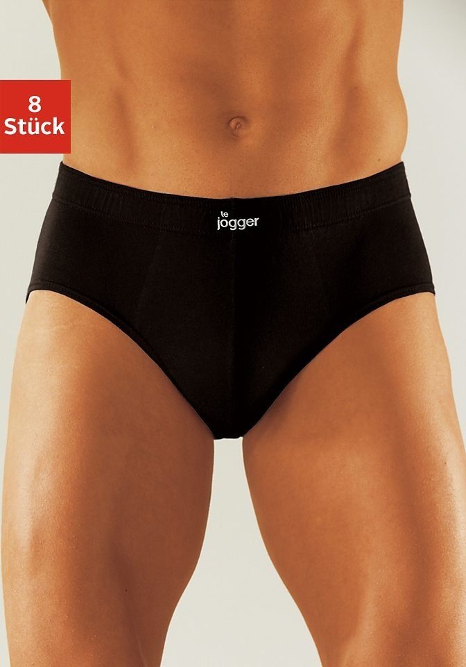 le jogger® Slip (Packung, 8-St) aus angenehm weicher Baumwoll-Qualität schwarz