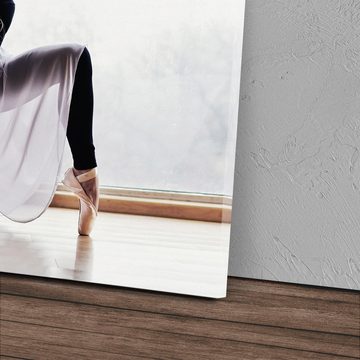 Sinus Art Leinwandbild 120x80cm Wandbild auf Leinwand Ballerina junge Frau Ballett Tänzerin T, (1 St)