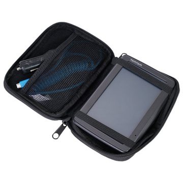 Hama Navigationstasche Navi-Tasche Dots GPS Case Etui Schutz-Hülle, für 5" 5,5" Navigation, große Innentasche, Hand-/Gürtelschlaufe